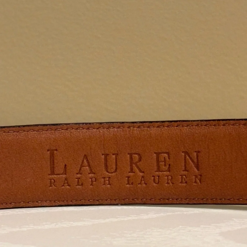 Lauren, Ralph Lauren croc embossed men's belt size small - Picture 4 of 5
